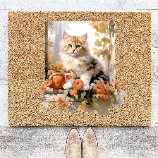 Wild Flowers Coir Doormats Design - Funny gift