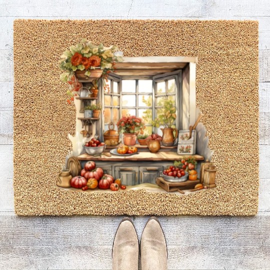 Wild Flowers Coir Doormats Design - Funny gift