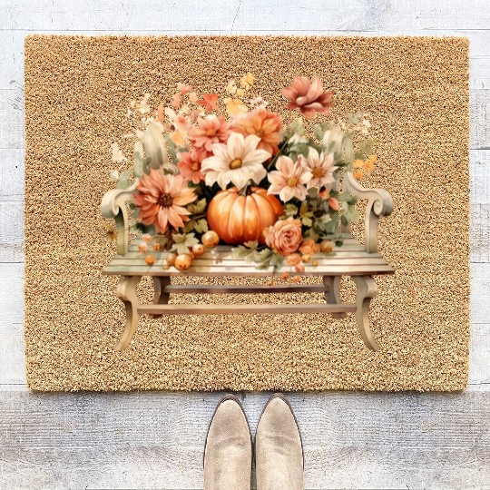 Wild Flowers Coir Doormats Design - Funny gift