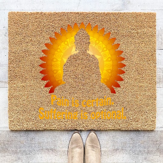 Buddha Yoga Mandala Meditation Buddhism Namaste Coir Doormats