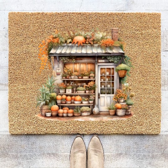 Wild Flowers Coir Doormats Design - Funny gift