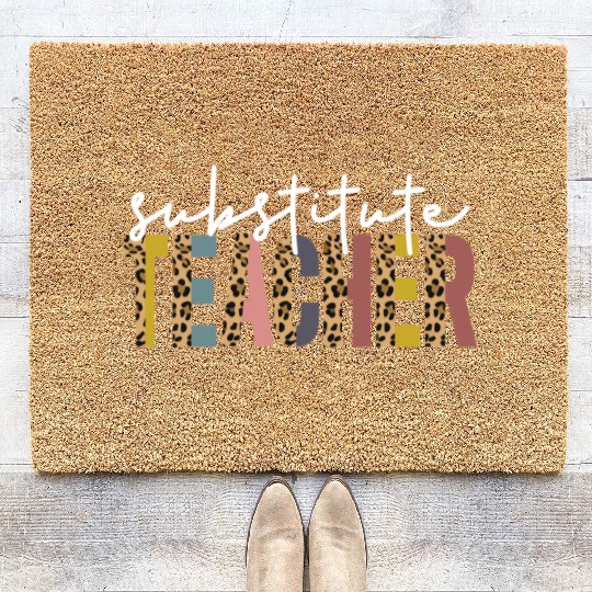 Substitute Teacher Back To School Sub Teacher Coir Doormats