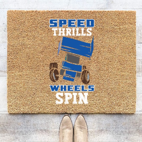 Sprint Car Mom Dirt Track Racing Racing Race Day Coir Doormats