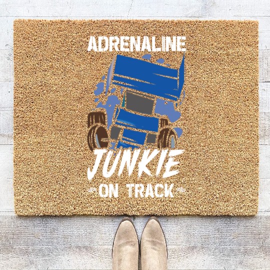 Sprint Car Mom Dirt Track Racing Racing Race Day Coir Doormats