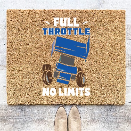 Sprint Car Mom Dirt Track Racing Racing Race Day Coir Doormats