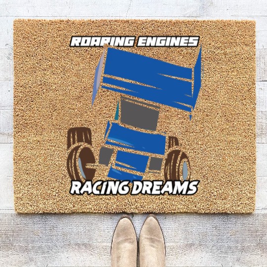 Sprint Car Mom Dirt Track Racing Racing Race Day Coir Doormats