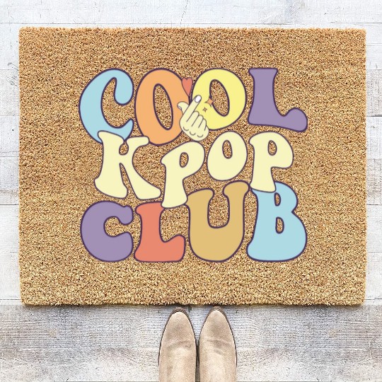 Cool Kpop Club Saranghae K-Pop Squad Korean Fan Coir Doormats