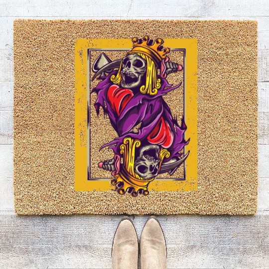 Spades King Poker Ace Texas Hold'em Coir Doormats