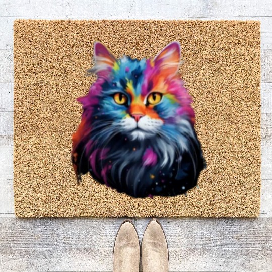 Persian Cat Animal Lover Gift Coir Doormats