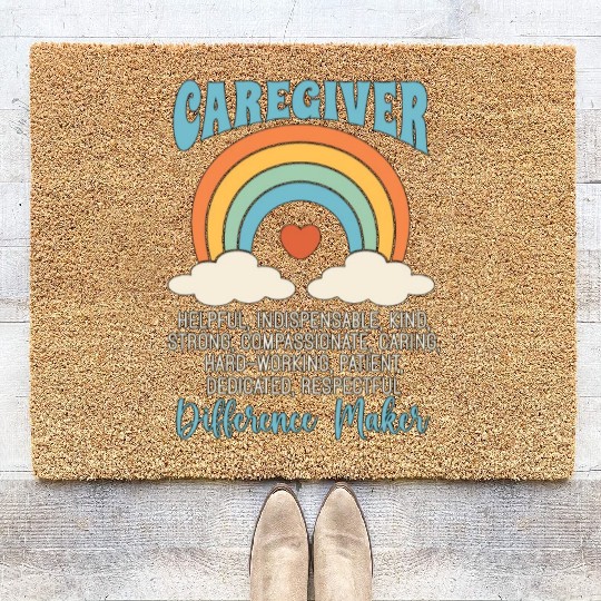 Caregiving Caregiver Helpful Independent Caregiver Coir Doormats