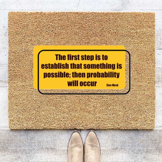 Elon Musk probability will occur 2 Coir Doormats