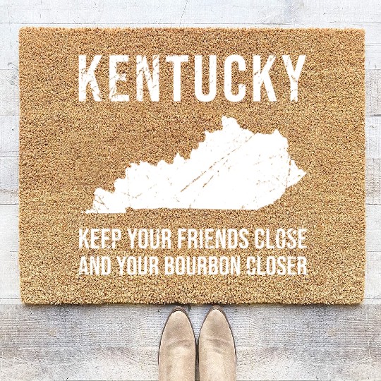 Keep Your Friends Close And Your Bourbon Closer Coir Doormats