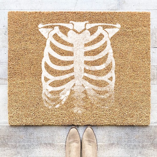 Halloween Skeleton Rib Cage Coir Doormats