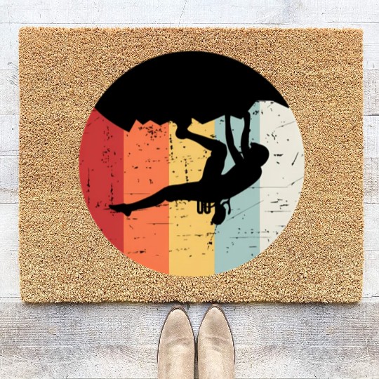 Climber Climbing Bouldering Free Climbing Coir Doormats