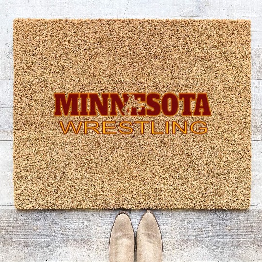 Minnesota Wrestling Freestyle Wrestler State Pride Coir Doormats
