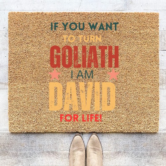 David For Life Faith Over Fear Stories Coir Doormats