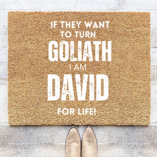 David For Life Faith Over Fear Stories Coir Doormats