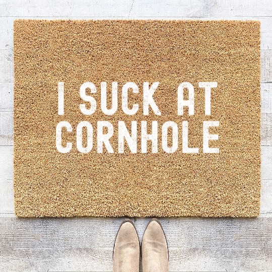 I Suck at Cornhole Coir Doormats