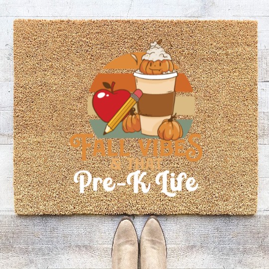 Fall Vibes That Pre-K Life Preschool Teacher Coir Doormats