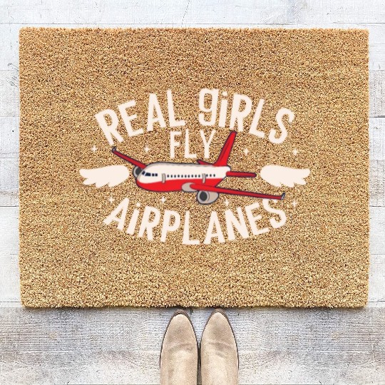 Pilot Aviation Airplane Airline Future Pilots Coir Doormats