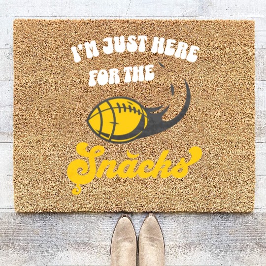 I'm Just Here For The Snacks Fantasy Football Coir Doormats