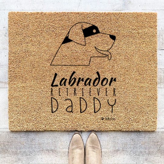 Labrador Retriever Dad Father's Day Gift for Men Coir Doormats