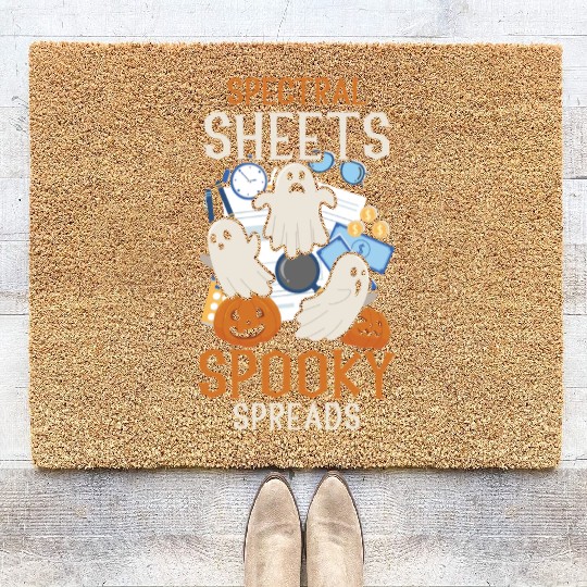 Spectral Sheets Spooky Spreads Scary Halloween Coir Doormats