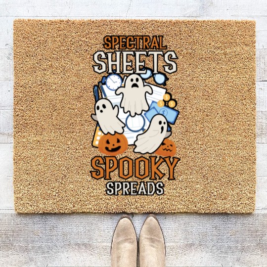 Spectral Sheets Spooky Spreads Scary Halloween Coir Doormats