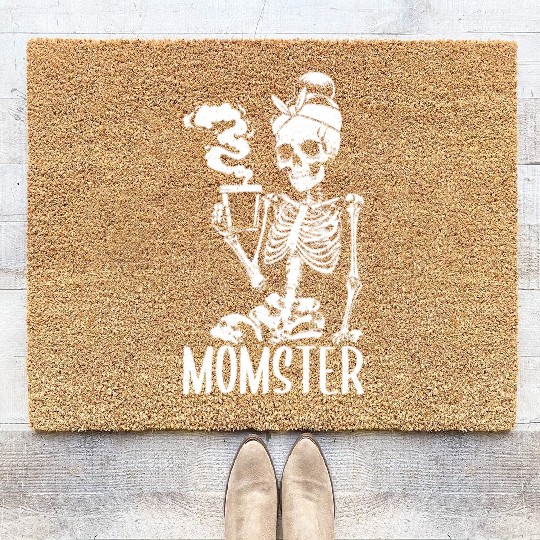 For Mom Monster Lazy Creepy Halloween Coir Doormats
