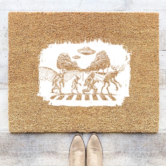 Cryptid Crosswalk Coir Doormats