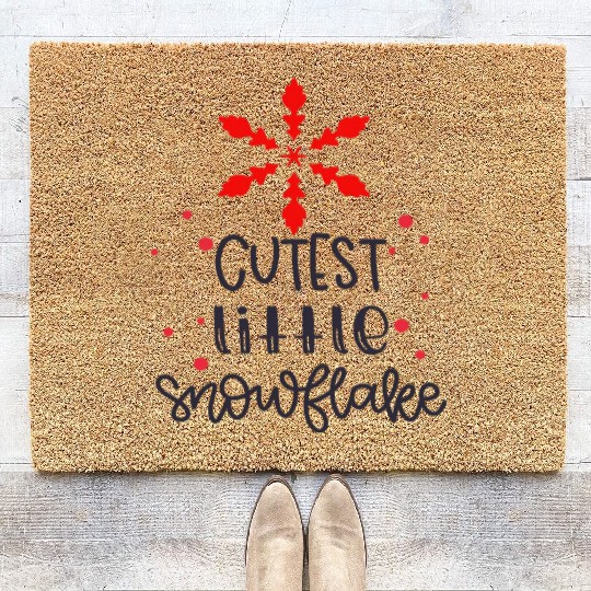 Cutest Snowflake Winter Snow Coir Doormats