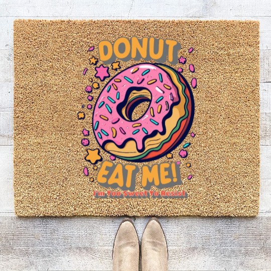 Donut Eat Me I m Too Sweet To Resist Coir Doormats