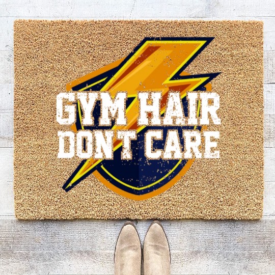 The gym here doesn't care. fitness and health Coir Doormats