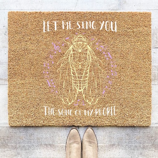 Let Me Sing You The Song Of My People Cicada Line Coir Doormats