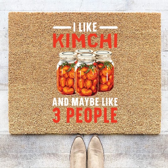 Kimchi Lover Korean Cuisine Spicy Food South Korea Coir Doormats