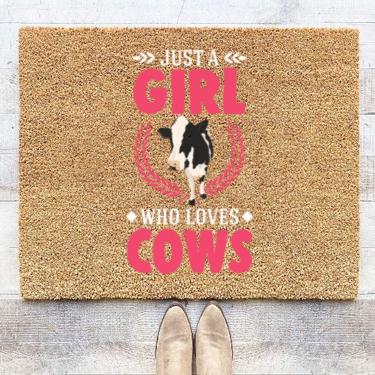 Cow Girl Cattle Cows Breeder Coir Doormats