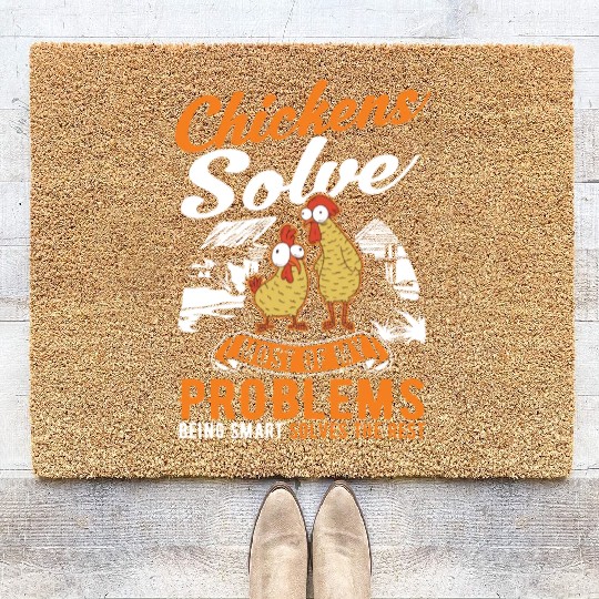Chickens Chicken Farm Farmer Coir Doormats
