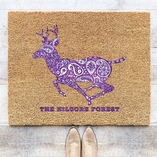 Deer - Violet Coir Doormats