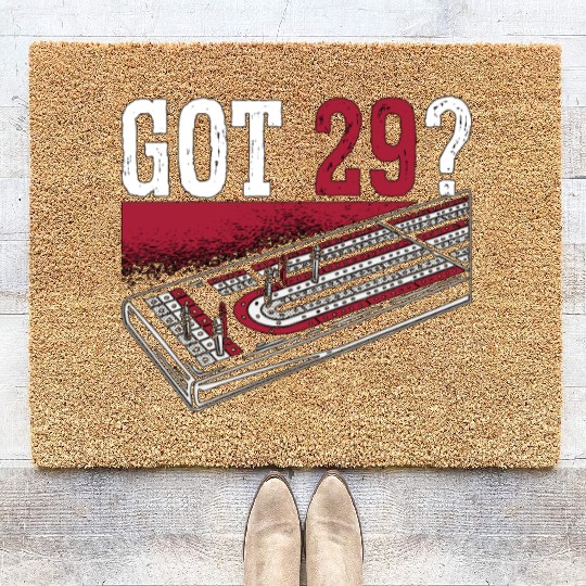 Cribbage Got 29 Crib Loves Board Game Tournament Coir Doormats