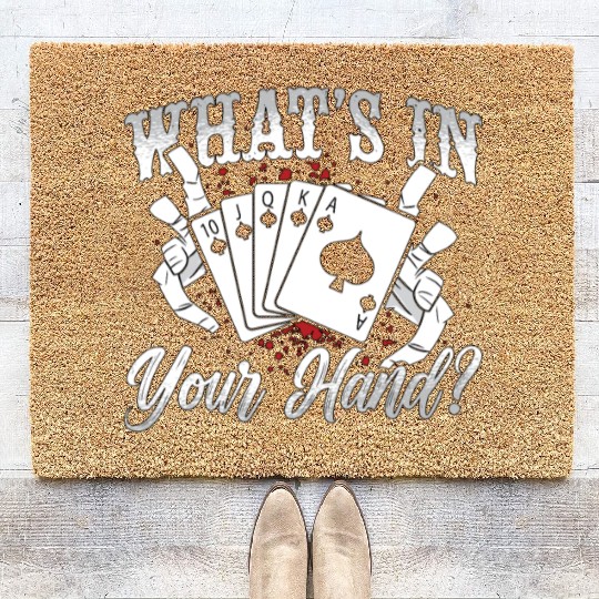 Cribbage What's In Your Hand Board Game Card Game Coir Doormats