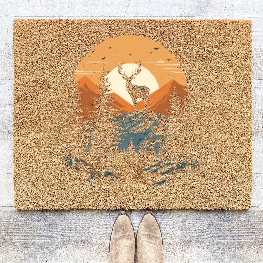 Stay Hidden, Stay Successful Deer Hunting Coir Doormats