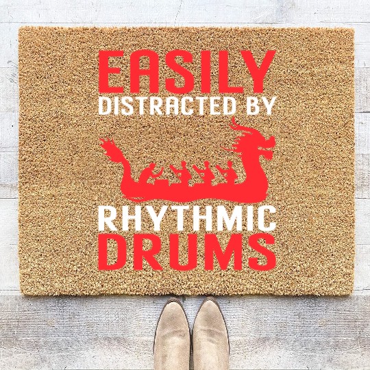 Funny Dragon Boat Racing Paddle Coir Doormats