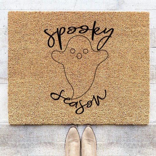 Spooky Season Happy Spooky Character for Halloween Coir Doormats