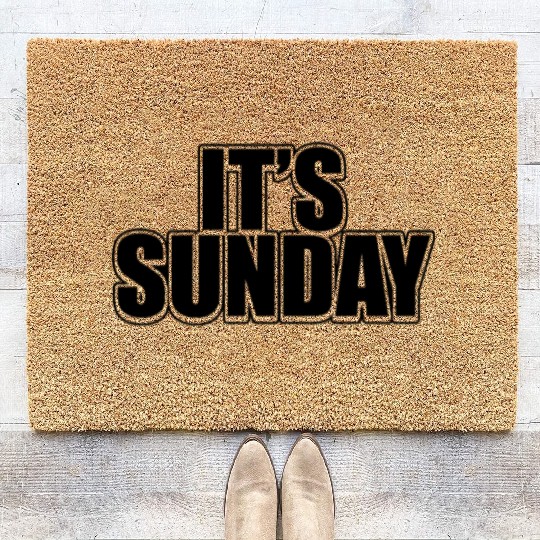 Funny Black Sunday Weekly Prank Day Cool Jokes Pun Coir Doormats