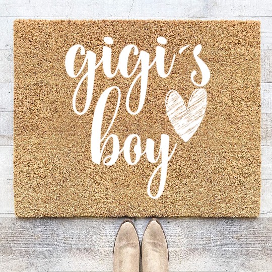 Funny Matching Gigi Boy for Grandma Whit Boy Coir Doormats