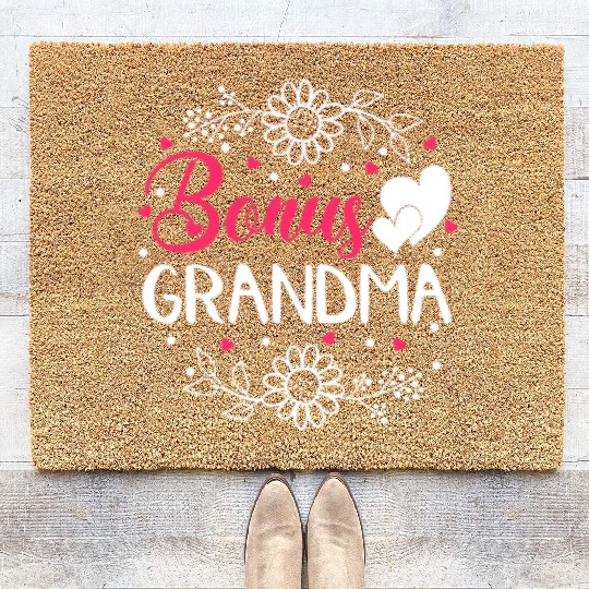 Bonus Grandma Mother's Day Step Grandma Coir Doormats