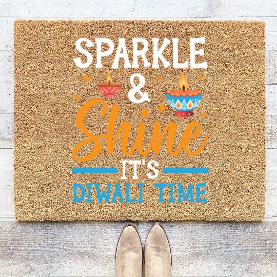 Happy Diwali Diwali Festival Indian Hindu Hinduism Coir Doormats
