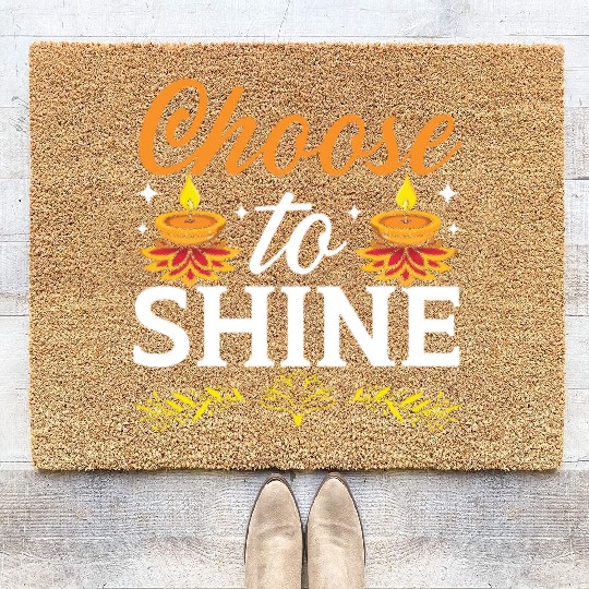 Happy Diwali Diwali Festival Indian Hindu Hinduism Coir Doormats