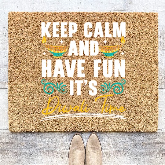 Happy Diwali Diwali Festival Indian Hindu Hinduism Coir Doormats