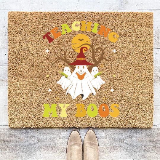 Teaching My Boos Funny Teacher Halloween Coir Doormats